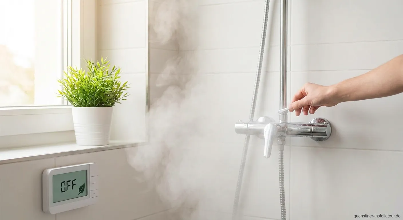 Moderne energieeffiziente Warmwasseraufbereitung im Hausbereich mit Dämmung