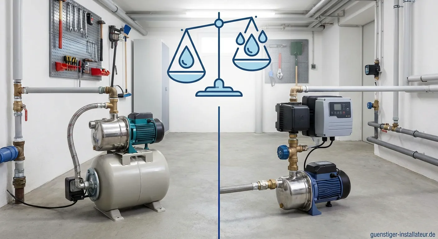 Vergleich Hauswasserwerk und Hauswasserautomat Systeme