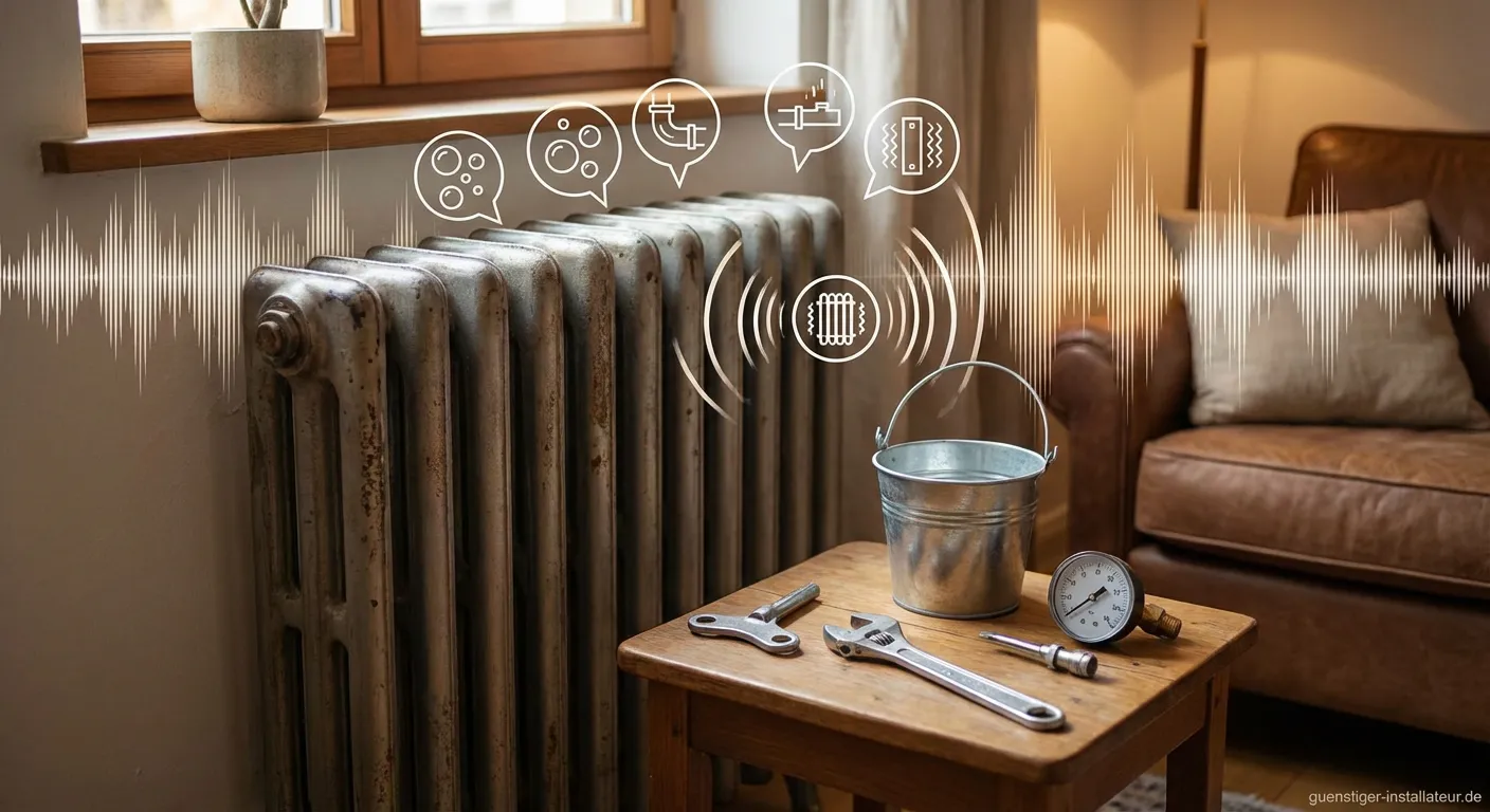 Heizkörper wird mit einem Schlüssel entlüftet