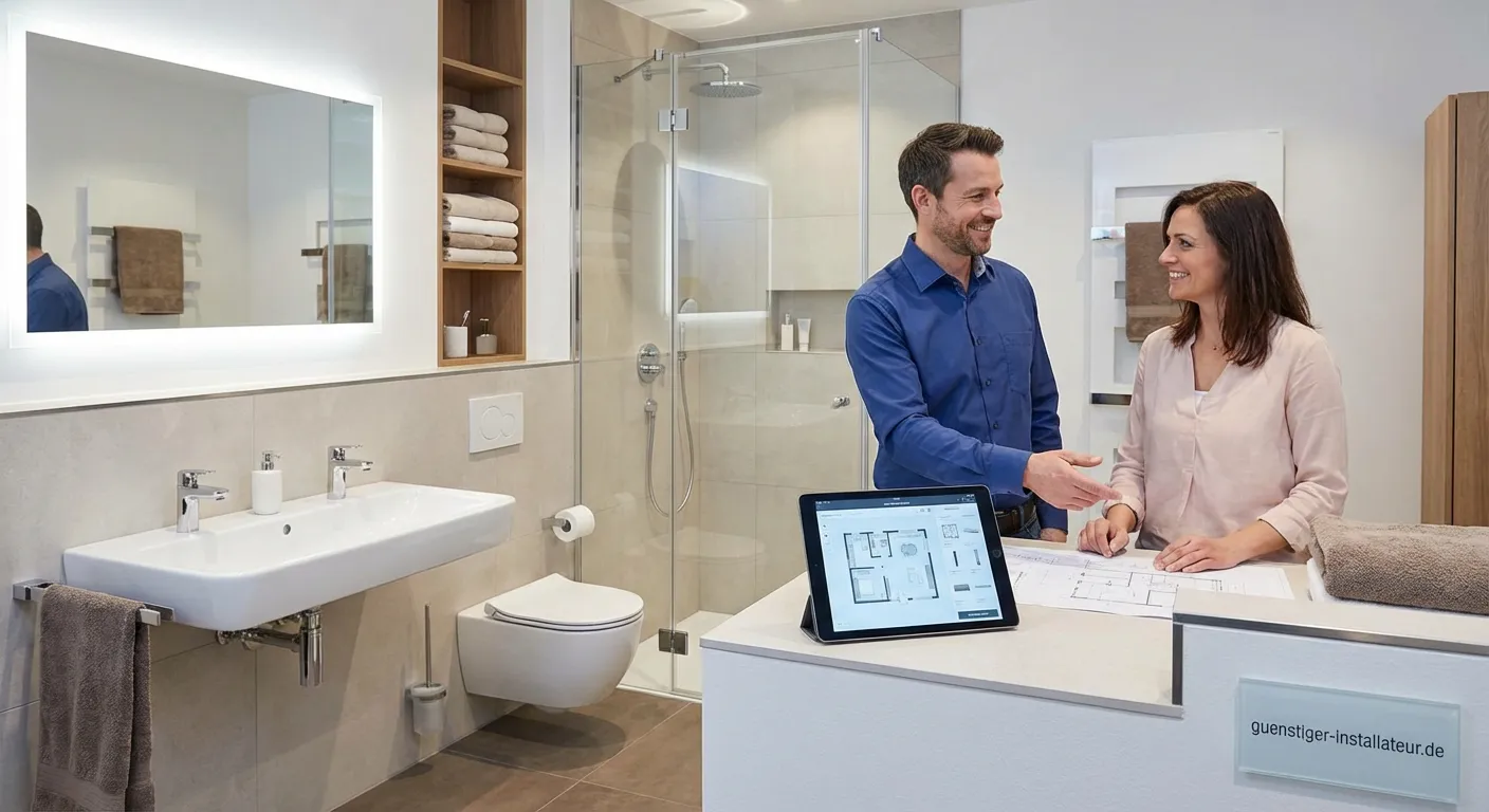 Moderne sanitäre Anlagen in einem professionellen Kosmetikstudio