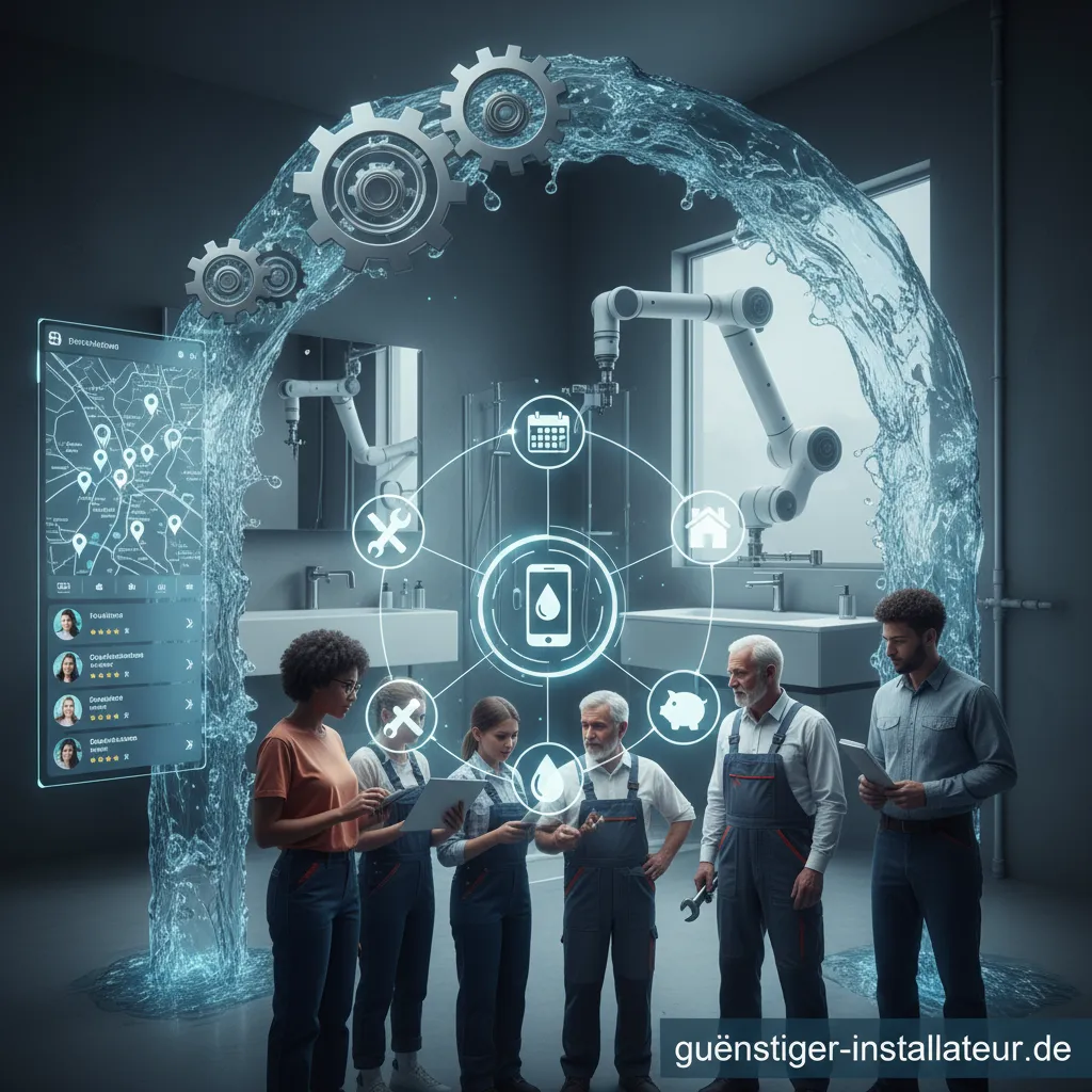 Modernes Badezimmer mit innovativen Sanitärinstallationen